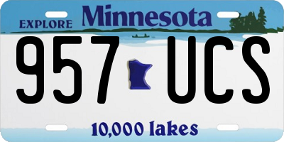 MN license plate 957UCS