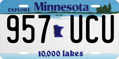 MN license plate 957UCU