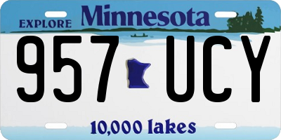 MN license plate 957UCY
