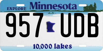 MN license plate 957UDB