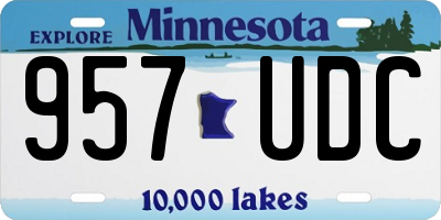 MN license plate 957UDC