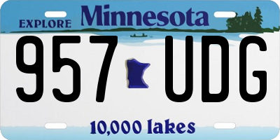 MN license plate 957UDG