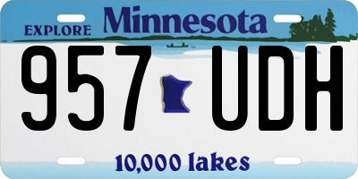 MN license plate 957UDH