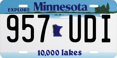 MN license plate 957UDI