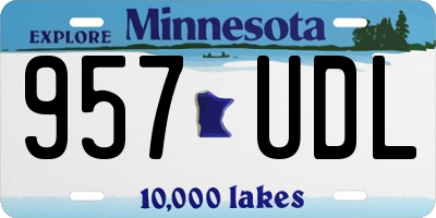 MN license plate 957UDL