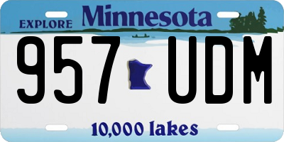 MN license plate 957UDM