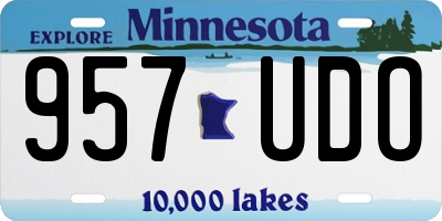 MN license plate 957UDO