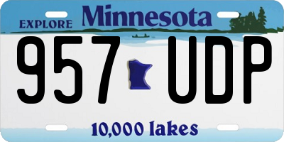 MN license plate 957UDP