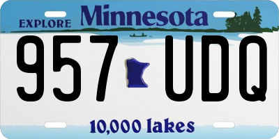 MN license plate 957UDQ
