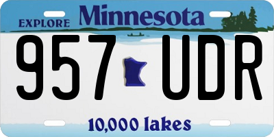 MN license plate 957UDR