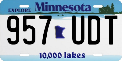 MN license plate 957UDT