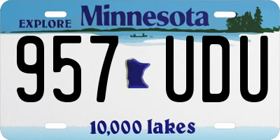 MN license plate 957UDU