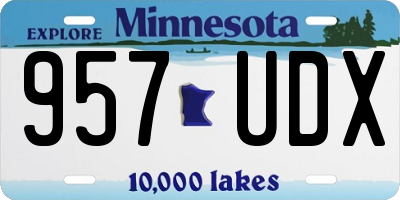 MN license plate 957UDX