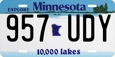 MN license plate 957UDY