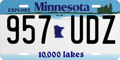 MN license plate 957UDZ