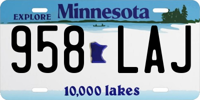 MN license plate 958LAJ