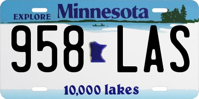 MN license plate 958LAS