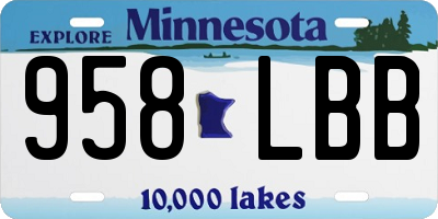 MN license plate 958LBB
