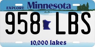 MN license plate 958LBS