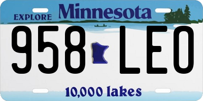 MN license plate 958LEO