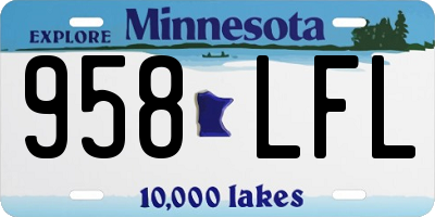 MN license plate 958LFL