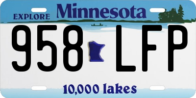 MN license plate 958LFP