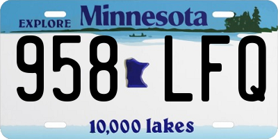 MN license plate 958LFQ