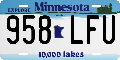 MN license plate 958LFU