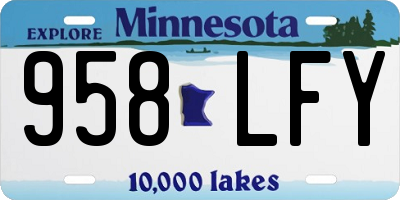 MN license plate 958LFY