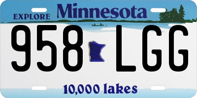 MN license plate 958LGG