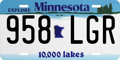 MN license plate 958LGR