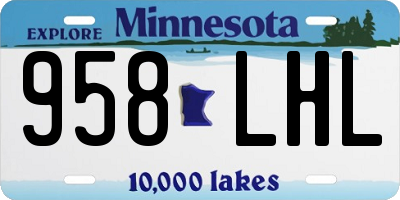 MN license plate 958LHL