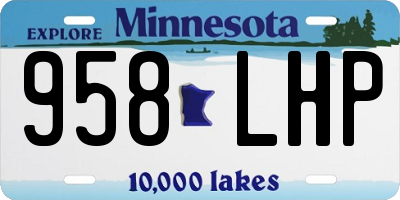 MN license plate 958LHP