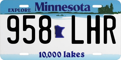 MN license plate 958LHR