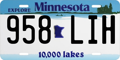 MN license plate 958LIH