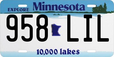 MN license plate 958LIL