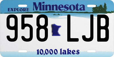 MN license plate 958LJB