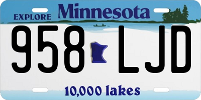 MN license plate 958LJD
