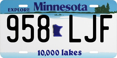 MN license plate 958LJF