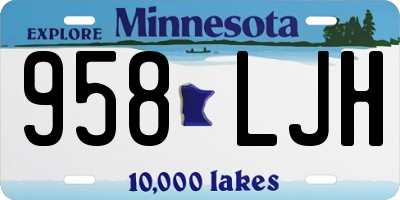 MN license plate 958LJH