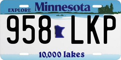 MN license plate 958LKP