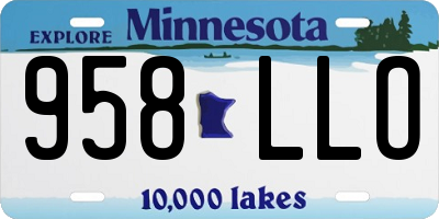 MN license plate 958LLO