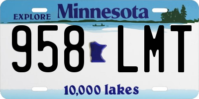 MN license plate 958LMT