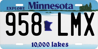 MN license plate 958LMX