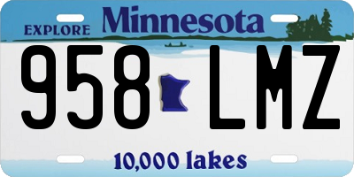 MN license plate 958LMZ