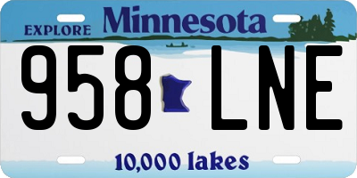 MN license plate 958LNE