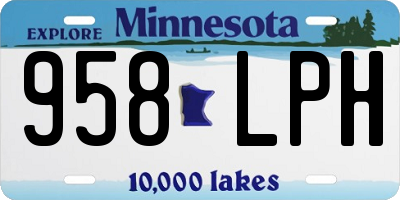 MN license plate 958LPH