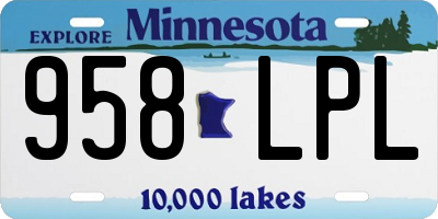 MN license plate 958LPL