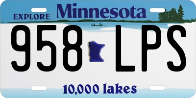 MN license plate 958LPS