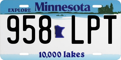 MN license plate 958LPT